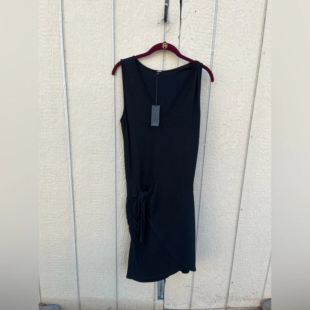 Monrow Super Soft V Dress Inca With Tie Women’s Size Small‎